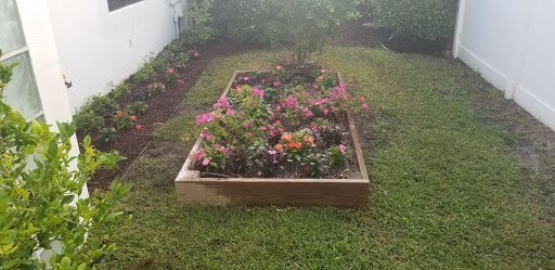 Freshly installed mulch and flower bed by King Landscaping